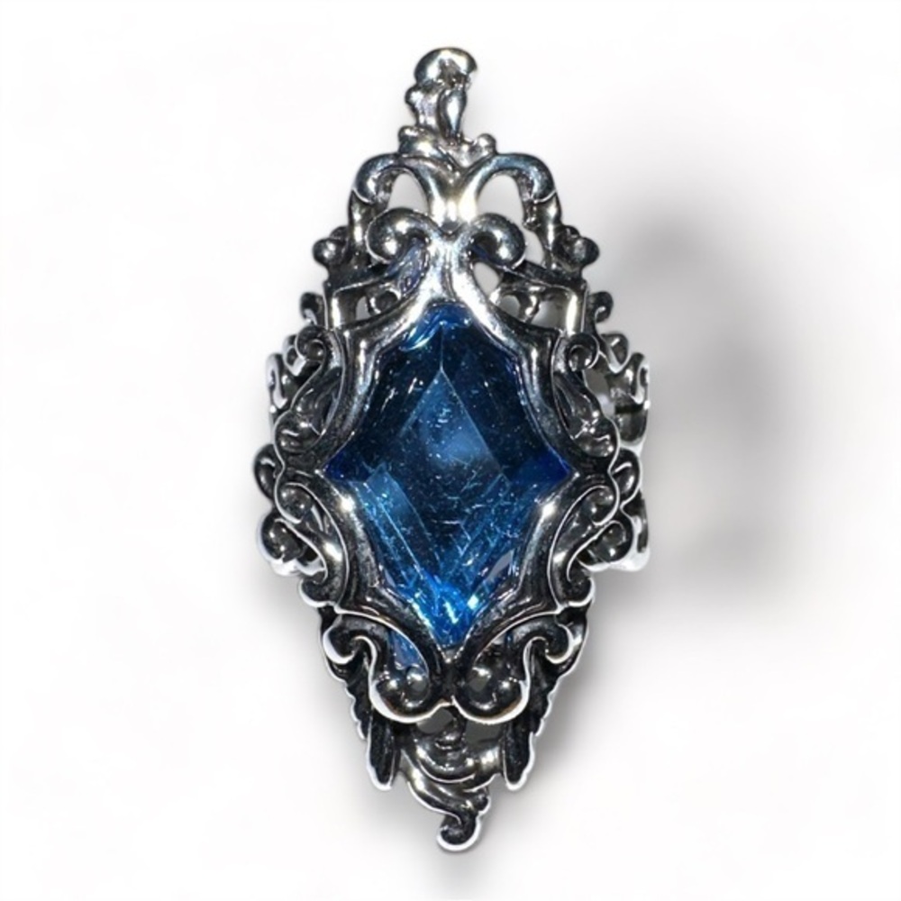 4/$25 - 
 Large Blue Stoned Costume Ring